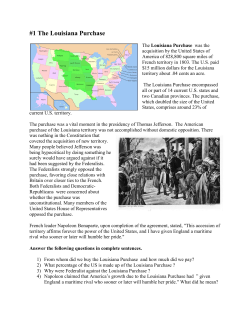#1 The Louisiana Purchase