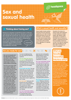 Sex and sexual health