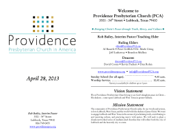 Bulletin - Providence Presbyterian Church