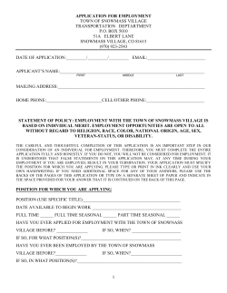 Application - Snowmass Village Transportation