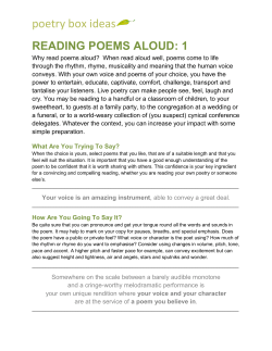 poetry box ideas - Scottish Poetry Library