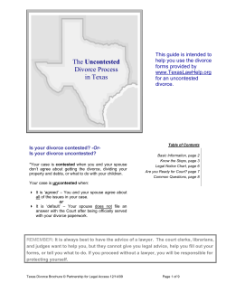 Divorce In Texas