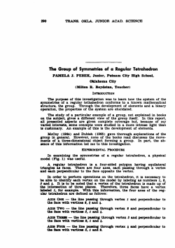 The Group of Symmetries of a Regular Tetrahedron