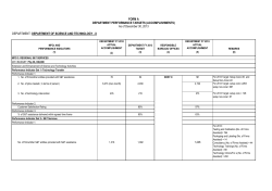 Form A: Department Performance Targets