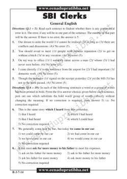 General English - Eenadu Pratibha