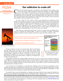 Our addiction to crude oil!