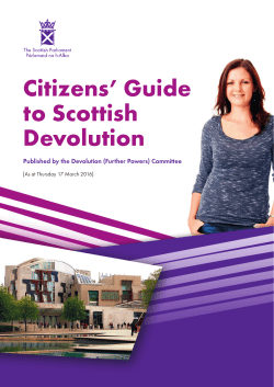 Citizens` Guide to Scottish Devolution