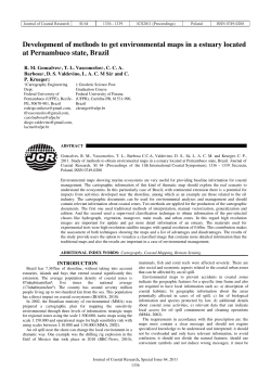 Development of methods to get environmental maps in a estuary