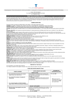 General Terms and Conditions of Insurance