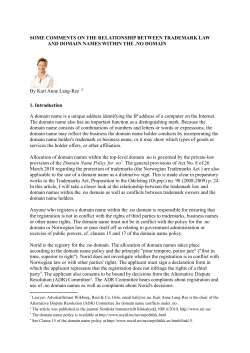 Some comments on the relationship between trademark law