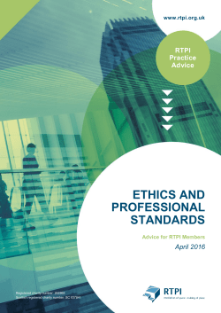 Ethics and professional standards