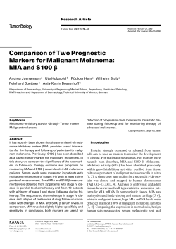 Comparison of Two Prognostic Markers for Malignant