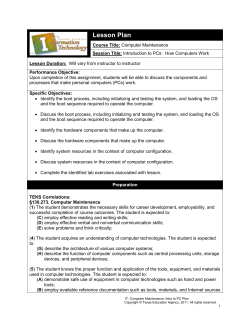 CTE Intro to Computer Parts Quiz - KEY
