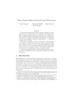 Three Rules Suffice for Good Label Placement&lowast;