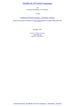 Handbook of Formal Languages - Rozenberg - Beck-Shop