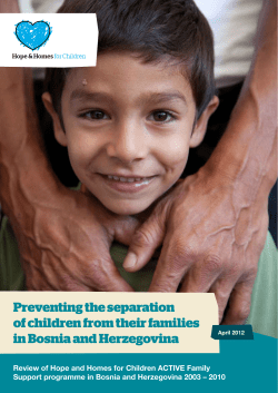 Preventing the separation of children from their families in