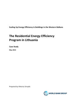 Scaling Up Energy Efficiency in Buildings in the Western Balkans