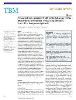 Conceptualising engagement with digital behaviour change