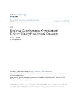 Employee Contributions to Organizational Decision