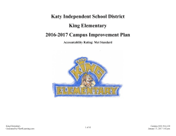 Katy Independent School District King Elementary 2016