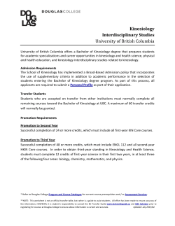Kinesiology Interdisciplinary Studies