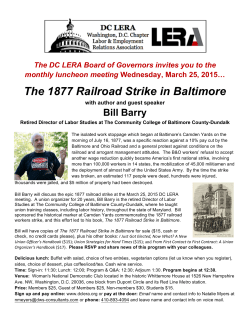 The 1877 Railroad Strike in Baltimore