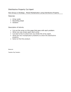 Distributive Property Cut Apart