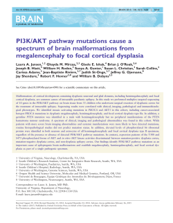 PI3K/AKT pathway mutations cause a spectrum of brain