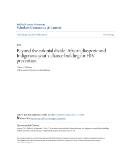 African diasporic and Indigenous youth alliance building for HIV