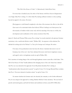 "The Fall of the House of Usher": A Meticulously