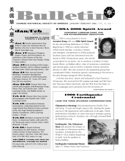January 2006 - Chinese Historical Society