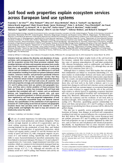 Soil food web properties explain ecosystem services across