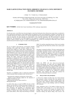 bare earth extraction from airborne lidar data using different