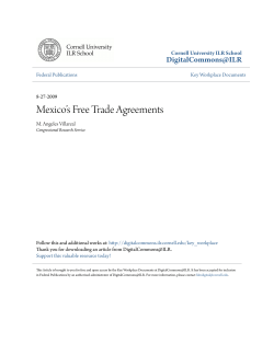 Mexico`s Free Trade Agreements - DigitalCommons@ILR