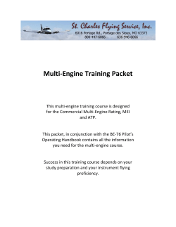 Multi-Engine Training Packet