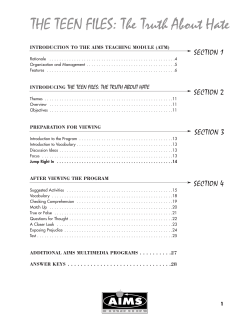 THE TEEN FILES: The Truth About Hate