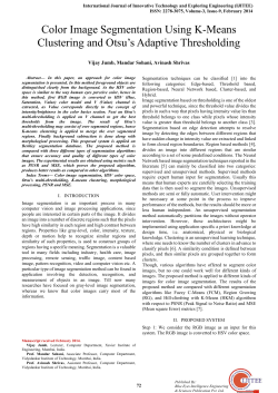 Color Image Segmentation Using K-Means Clustering and Otsu`s