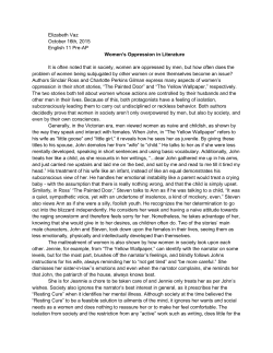 Elizabeth Vaz October 16th, 2015 English 11 Pre