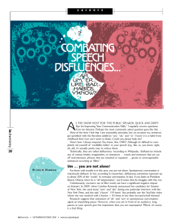 Combating Speech Disfluencies