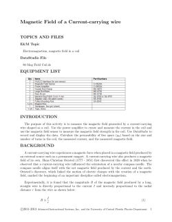Magnetic Field of a Current-carrying wire
