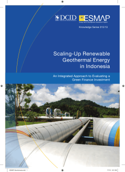 Scaling-Up Renewable Geothermal Energy in Indonesia