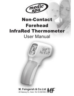 Non-Contact Forehead InfraRed Thermometer User Manual