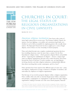 churches in court - Pew Forum on Religion and Public Life