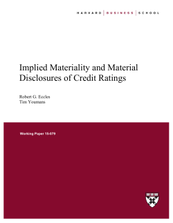 Implied Materiality and Material Disclosures of Credit Ratings