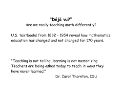 D&eacute;j&agrave; vu - U.I.U.C. Math