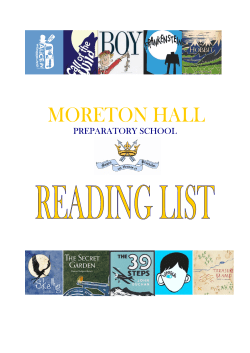 Reading List: Chapter 1 - Moreton Hall Preparatory School