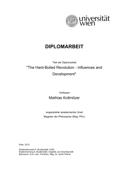 Hard-Boiled Detective Fiction - E-Theses