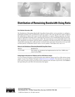 Distribution of Remaining Bandwidth Using Ratio
