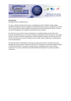 Ram May-Ron - Australia Biotech Invest