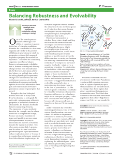Balancing Robustness and Evolvability